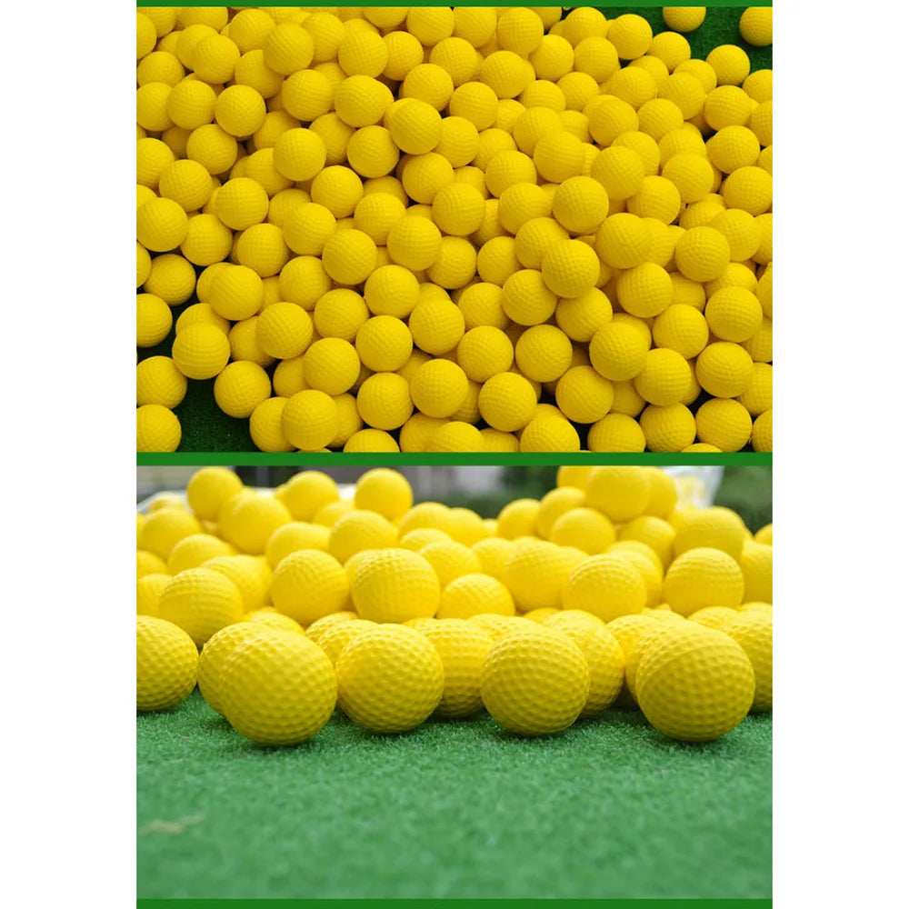 1/10Pcs Yellow PU Foam Golf Practice Balls – Soft Training Balls