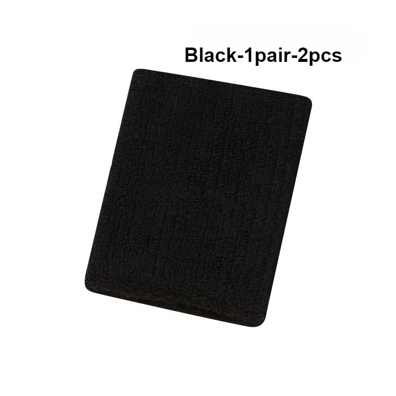 1 Pair Breathable Cotton Wrist Sweatbands for Sports