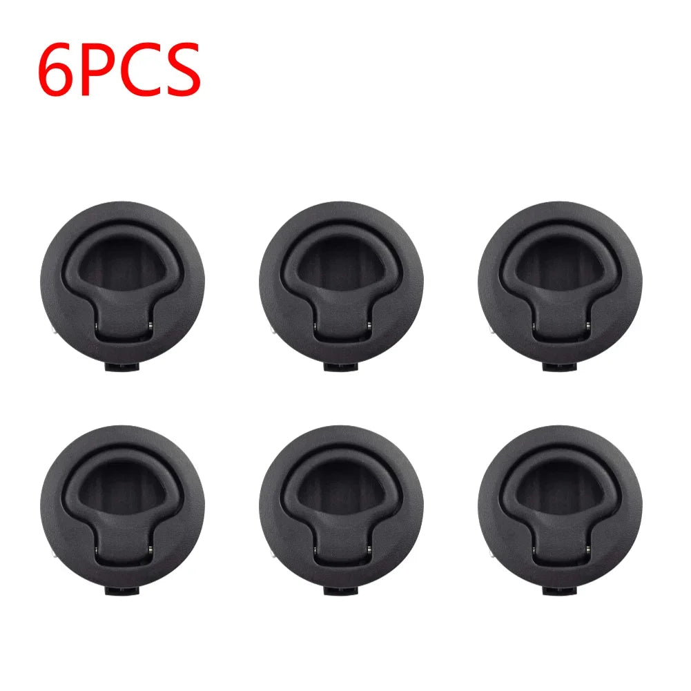 Round Flush Pull Slam Latch Handle for Marine & RV Use