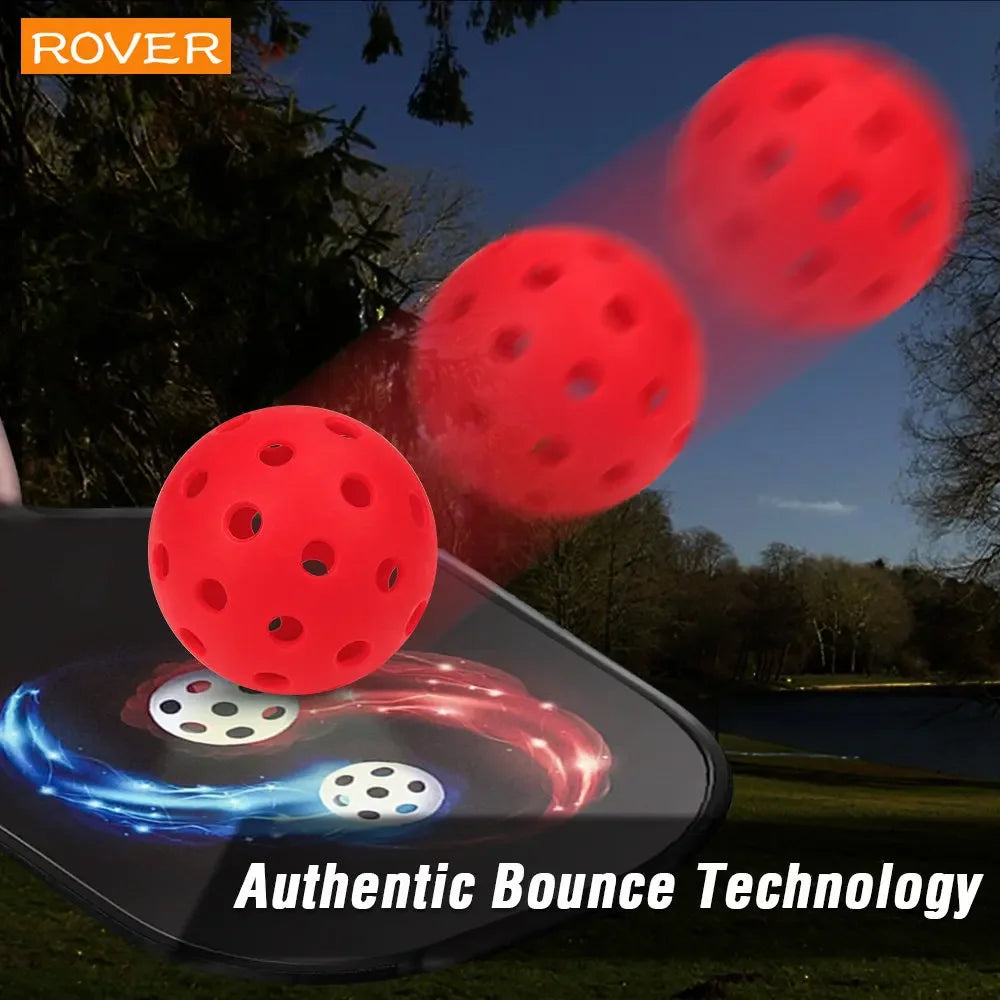 Outdoor Pickleballs 74MM 40-Hole Durable Competition Balls (6/12/24PCS)