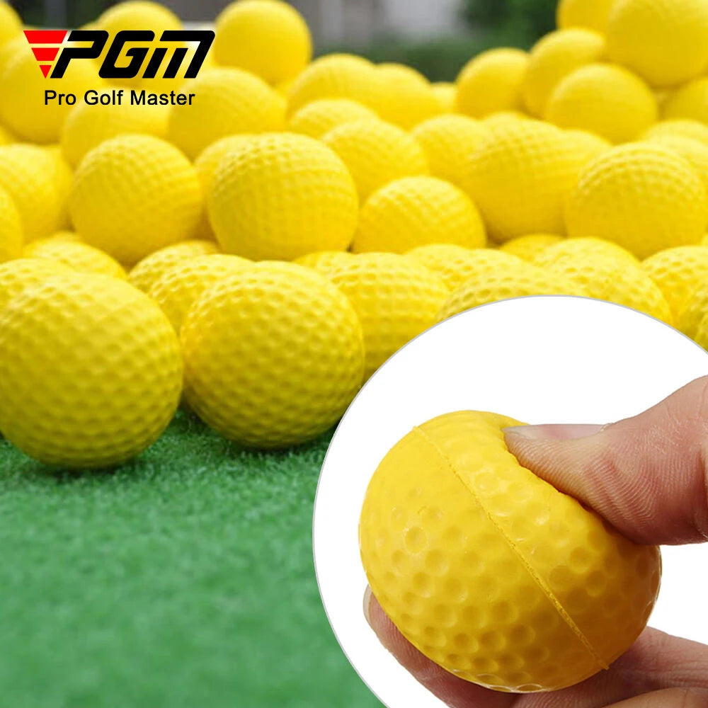 1/10Pcs Yellow PU Foam Golf Practice Balls – Soft Training Balls