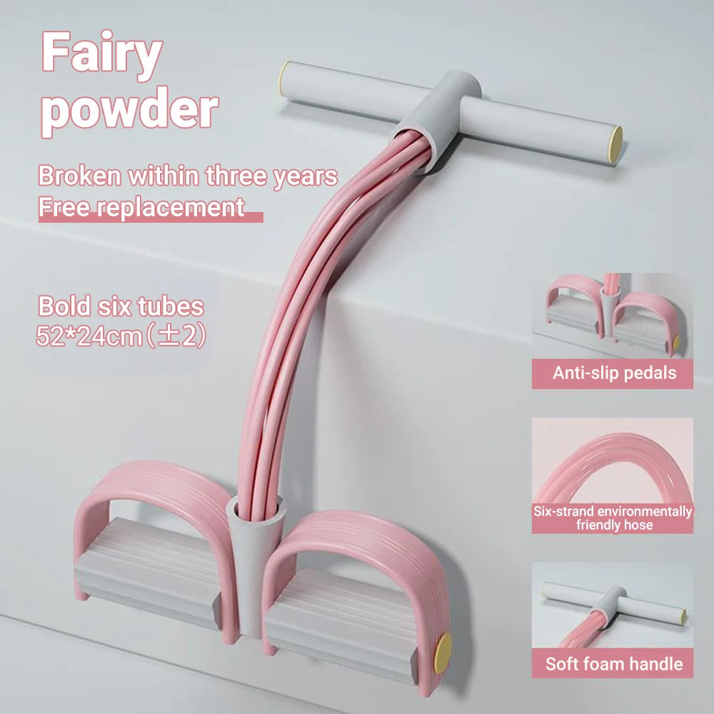 6-Tube Resistance Band Pedal Puller – Multifunction Fitness Tension Rope