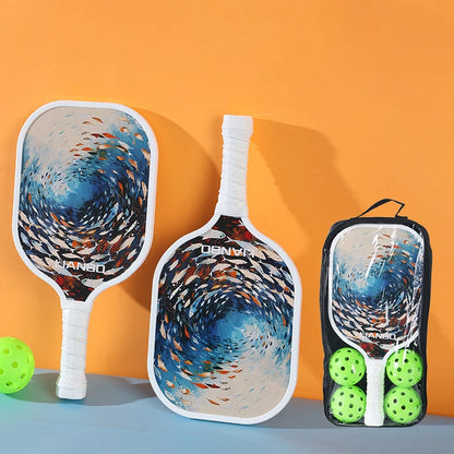 Pickleball Paddle Set with 2 Rackets & 4 Balls