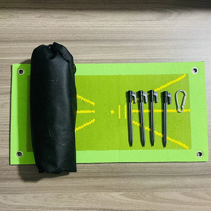 Golf Practice Hitting Mat with Floor Nails & Hook