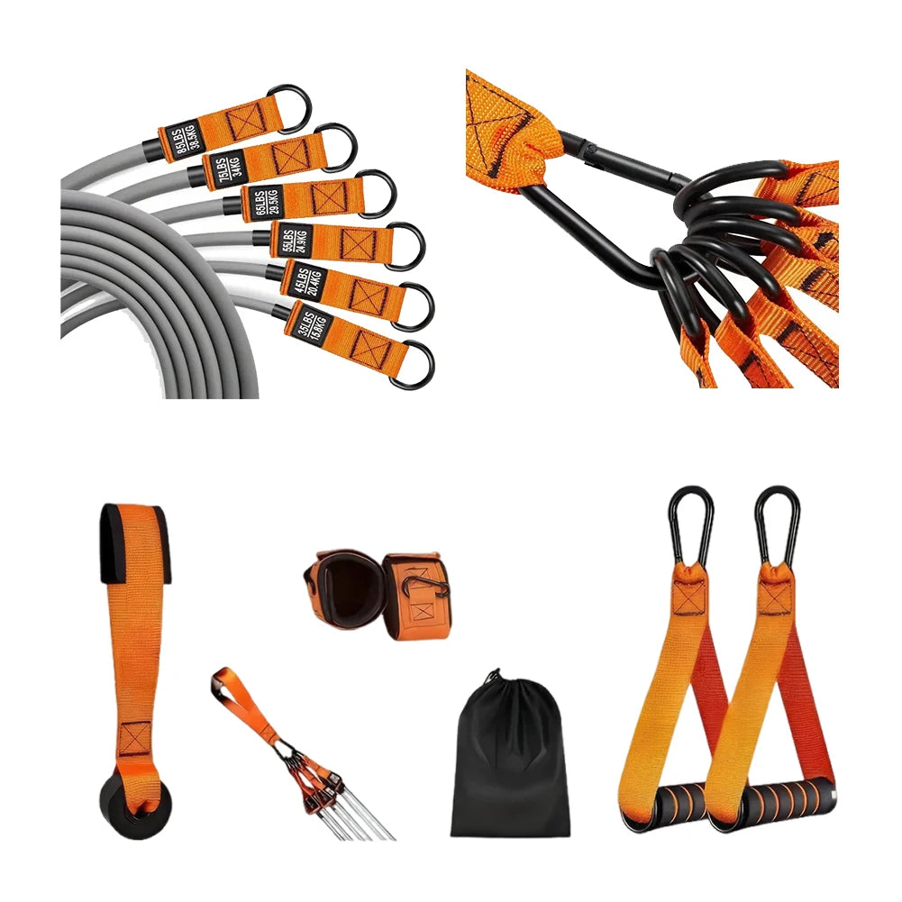Heavy Duty Resistance Bands Set with Handles – Multifunction Workout Bands