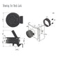 Round Flush Pull Slam Latch Handle for Marine & RV Use