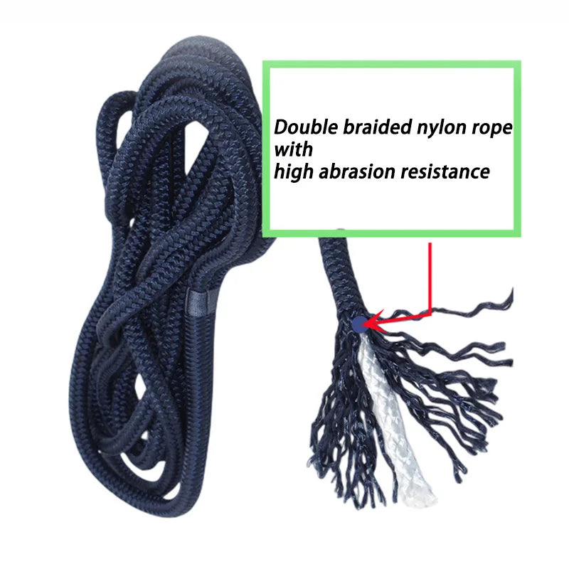 4.6m/15ft Blue Double Braided Nylon Boat Dock Line