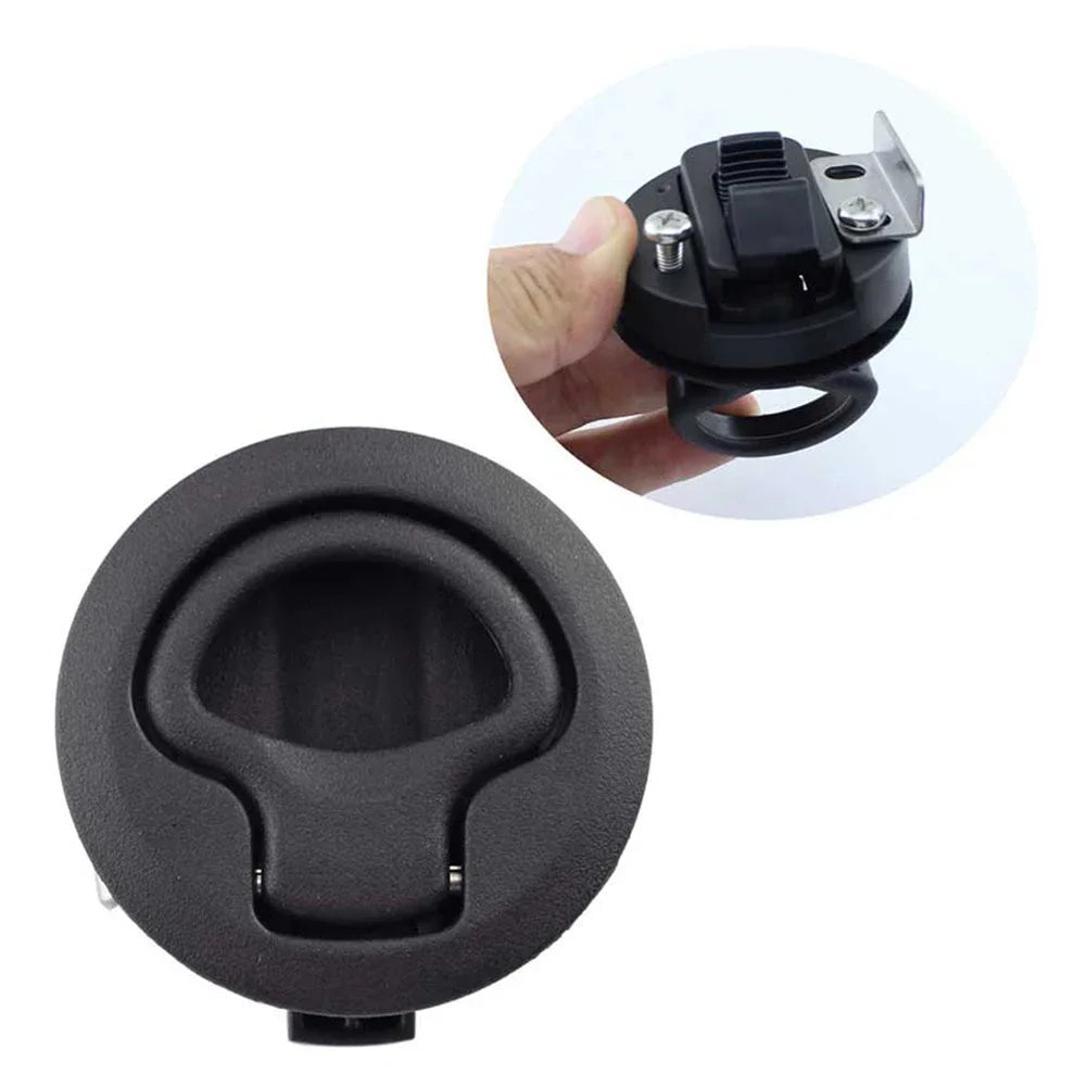 Round Flush Pull Slam Latch Handle for Marine & RV Use