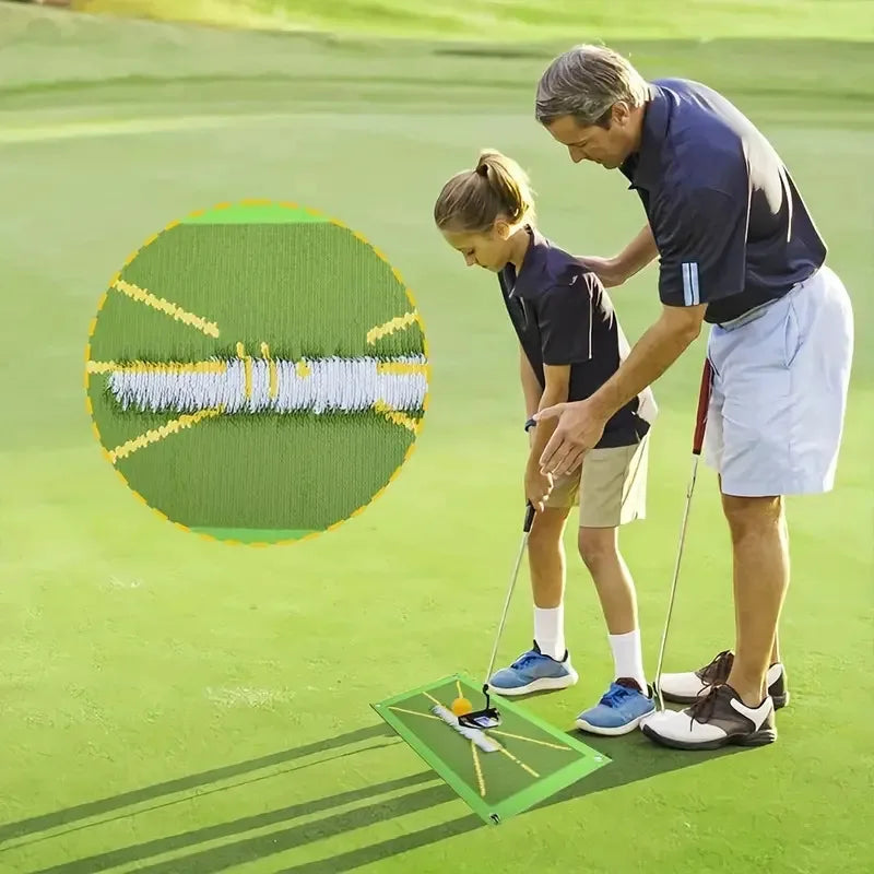Golf Practice Hitting Mat with Floor Nails & Hook